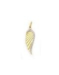 14K Gold Diamond Angel Wing