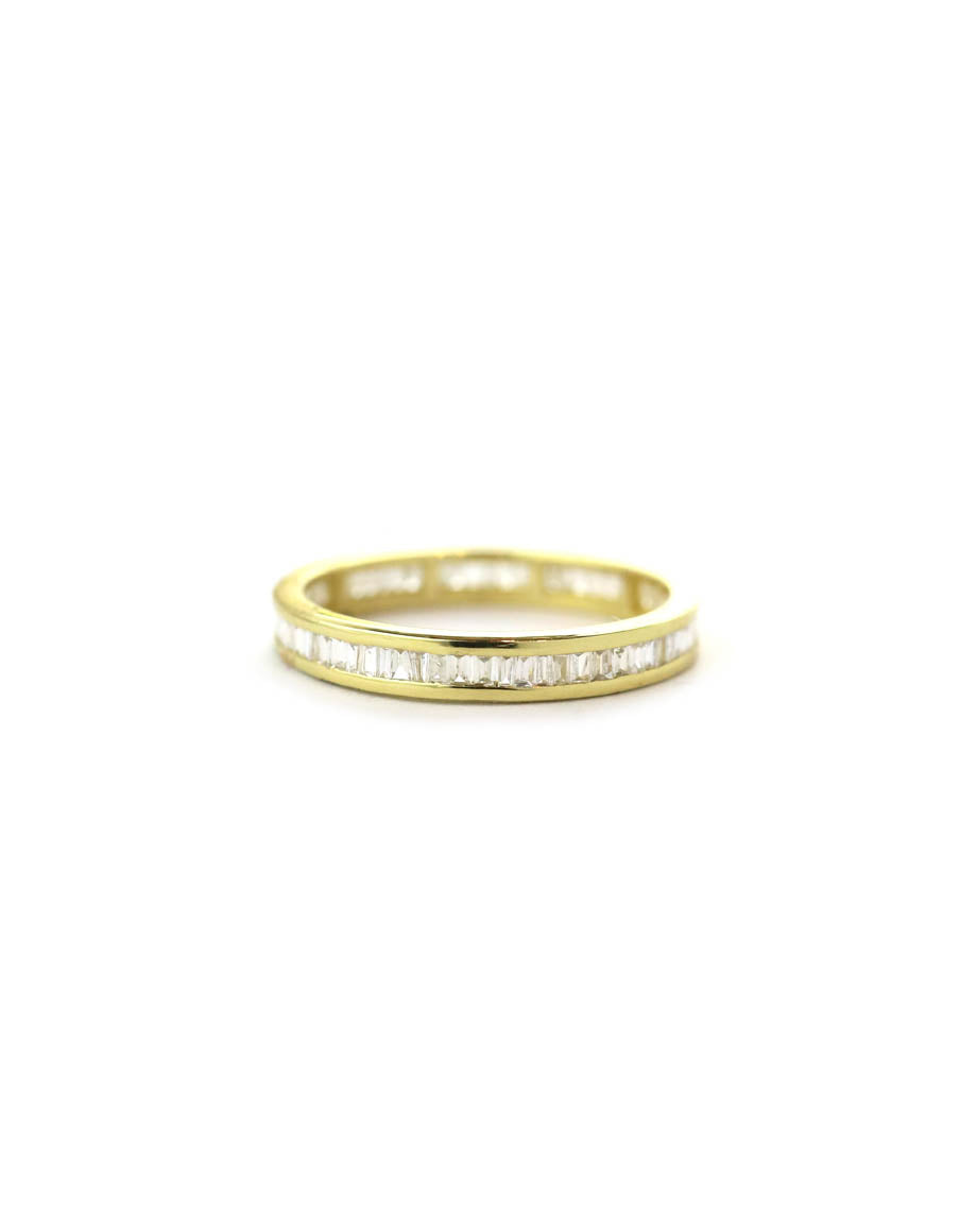 14K Gold Eternity Channel Set Baguette Diamond Ring
