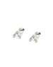 Small 14K Gold Mix Shape Diamond V Studs
