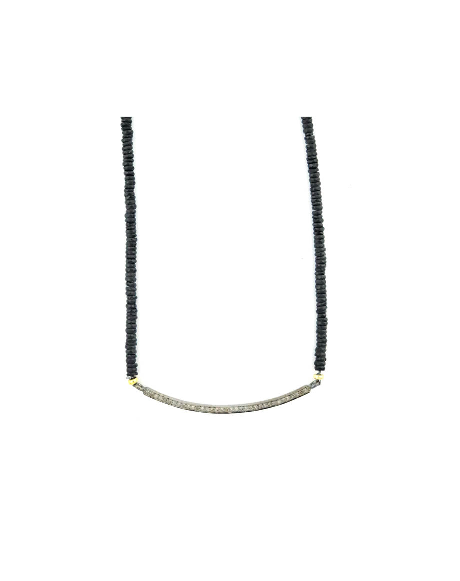 The Lina Necklace: Black Spinel