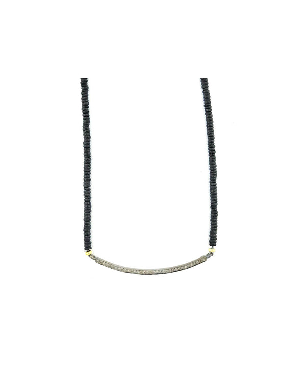 The Lina Necklace: Black Spinel