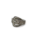 Silver Diamond Buckle Statement Ring
