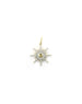 14K Gold Shiny Center Compass Diamond Charm