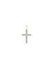 14K Gold 15mm Diamond Cross Charm