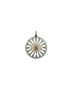 14K Gold Diamond & Silver Evil Eye Charm
