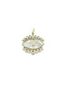 14K Gold Mother of Pearl Diamond Evil Eye Starburst Diamond Charm