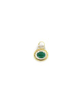 1.06ct Emerald Oval Diamond Coin Charm