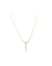 14K Gold Dainty Pear Diamond Y Lariat Necklace
