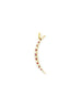 Thin 14K Gold Ruby & Diamond Crescent Moon Charm