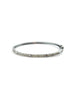 Silver & Diamond Pyramid Spike Bangle