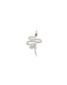 Large 14K White Gold .55ct Diamond Snake Charm