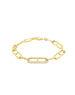 14K Gold Long Rectangle Anchor Link Bracelet