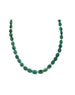 Oval Emerald Cabochon Rondelle Necklace