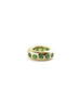 14K Gold Oval Dotted Tsavorite Charm Spacer