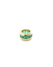 14K Gold Shiny Edge Emerald Spacer