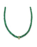 14K Gold Floating Emerald Spacer Green Sapphire Necklace