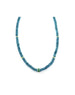 14K Gold Emerald Spacer London Blue Topaz Necklace