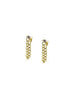 14K Gold Cuban Chain Evil Eye Studs