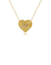 14K Gold Fanned Diamond Center Heart Necklace