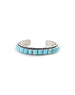 Federico Single Row Blue Turquoise Tiled Cuff