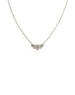 Silver Diamond Graduated Teardrop Necklace