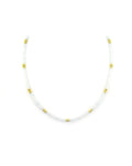 3mm Frosty White Zircon Trio Rondelle Necklace