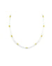 3mm Frosty White Zircon Trio Rondelle Necklace