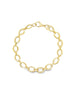7.5" 14K Gold Geometric Oval Link Bracelet