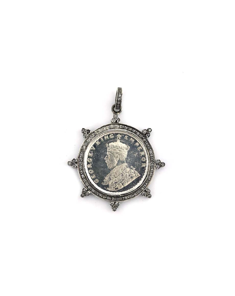 Silver Trio Diamond Edge King George V Emperor Charm