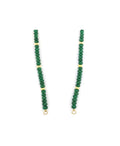 Lock Ready: Open Graduated Green Sapphire Rondelle Strand