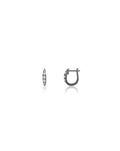 12mm Silver Graduated Diamond Huggies