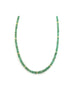 Graduated Natural Emerald Rondelle Necklace