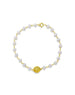 Small 14K Gold Guardian Angel Wired Pearl Bracelet