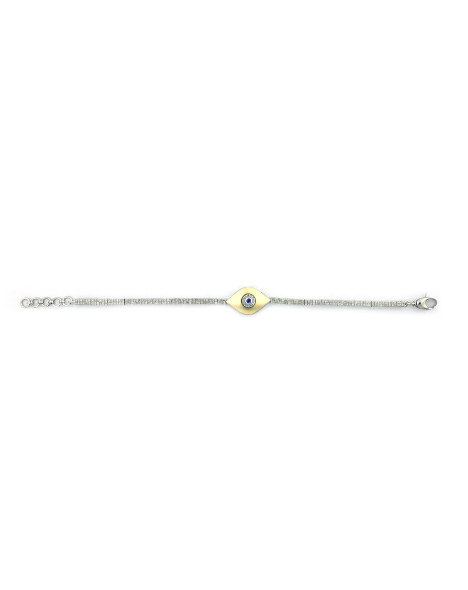 Halo Cosmic Eye Diamond Tennis Bracelet