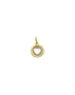 14K Gold Dotted Open Heart Coin Charm