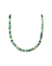7mm Faceted Heishi Emerald Rondelle Necklace