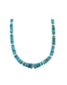 Arizona Turquoise Faceted Heishi Turquoise Rondelle Necklace