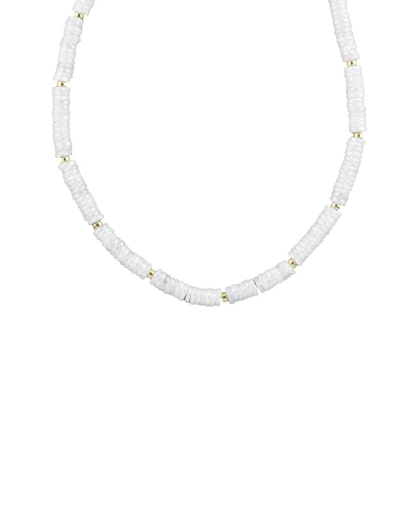 7mm Heishi Moonstone Rondelle Necklace