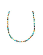 4mm Heishi Spiny Oyster Turquoise Mix Necklace