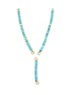The Gem Lariat: Heishi Blue Turquoise