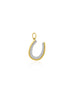 14K Gold Inner Diamond Horseshoe Charm