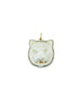 14K Gold Carved Mammoth Ivory Tiger Pendant