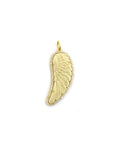 14K Gold Diamond Carved Mammoth Ivory Wing
