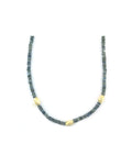 4mm Smooth Labradorite Fluted Rondelle Necklace