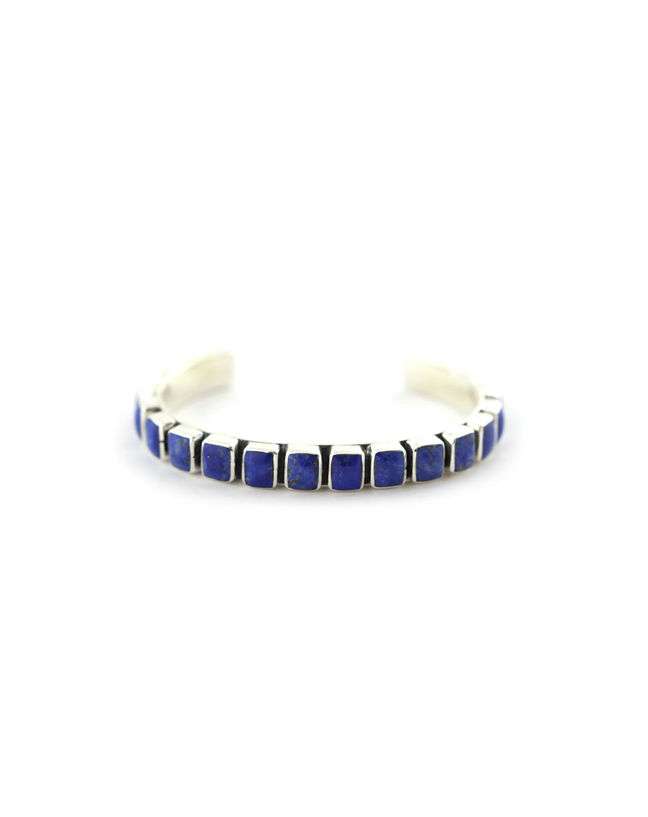 Federico Single Row Lapis Tiled Cuff