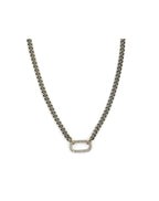 The Large Luxe Lexi: 4mm Silver Cuban Chain