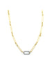 Large Luxe Lexi Lock Necklace: Gold Filled Round + Link Chain