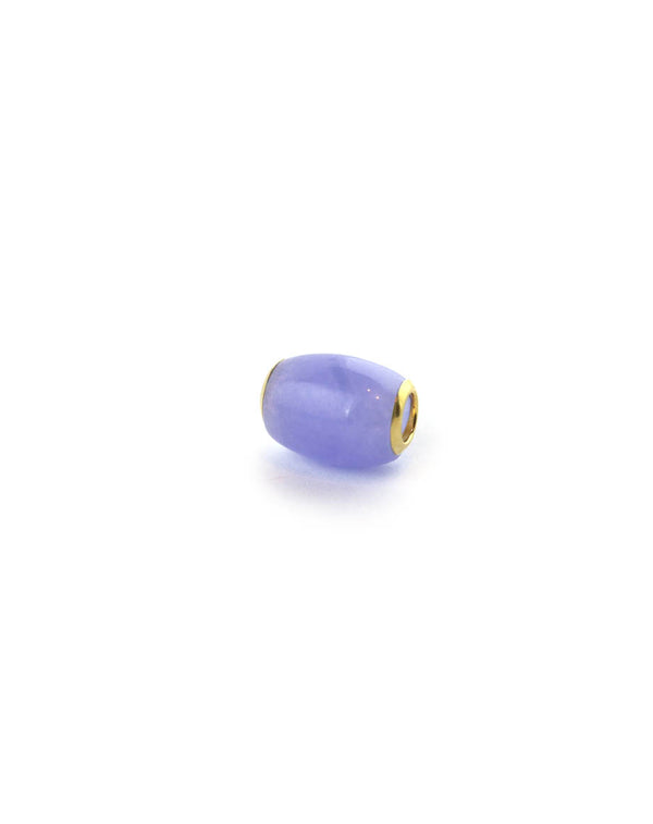 14K Gold Lavender Jade Tube Spacer