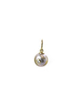 10mm 14K Gold Diamond Lavender Pearl Charm