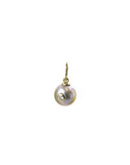 10mm 14K Gold Diamond Lavender Pearl Charm